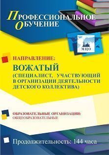 Профессиональное обучение по программе «Вожатый (специалист, участвующий в организации деятельности детского коллектива)» (144 ч.)