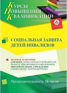 Социальная защита детей-инвалидов (16 ч.)