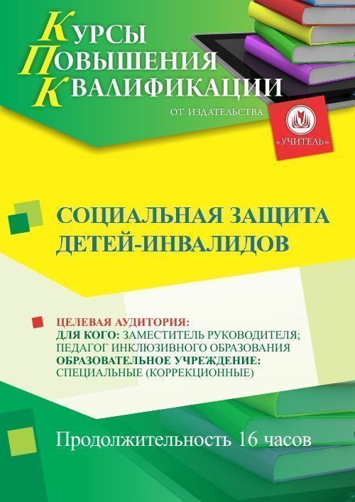 Социальная защита детей-инвалидов (16 ч.) - изображение № 1