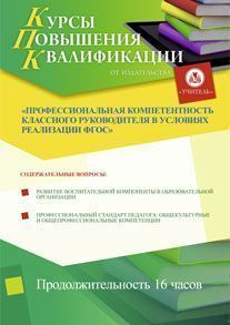 Профессиональная компетентность классного руководителя в условиях реализации ФГОС ООО (16 ч.)