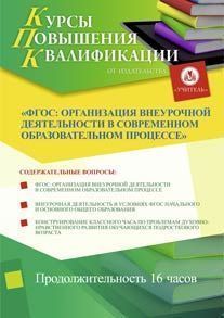 ФГОС: организация внеурочной деятельности в современном образовательном процессе (16 ч.)