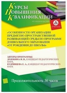 Особенности организации предметно-пространственной развивающей среды по программе дошкольного образования «От рождения до школы»