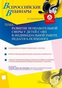 Развитие познавательной сферы у детей с ОВЗ в индивидуальной работе педагога-психолога