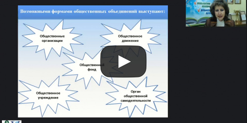 Вебинар "Педагогическая поддержка детских и молодёжных общественных объединений в учреждениях общего и дополнительного образования" - видеопрезентация