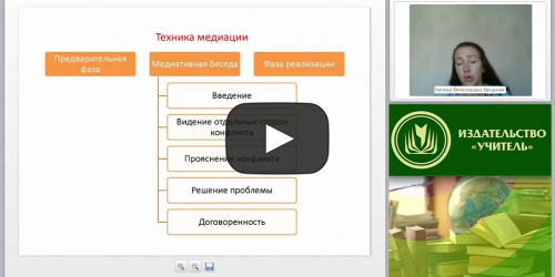 Международный вебинар «Коммуникация в ходе медиационной беседы» - видеопрезентация