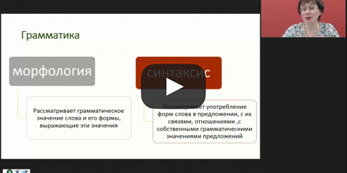 Международный вебинар "Синтаксис как раздел грамматики. Средства синтаксической связи и построения синтаксических единиц" - видеопрезентация