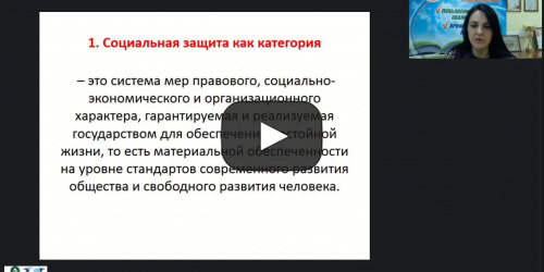 Международный вебинар "Теоретические основы социальной защиты населения" - видеопрезентация