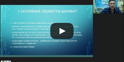 Международный вебинар «Основные элементы шахмат. Мат одинокому королю. Примеры типовых ничейных позиций» - видеопрезентация