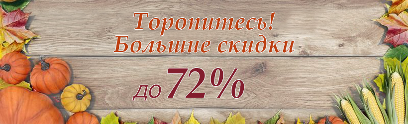 Распродажа мероприятий -72% Осень