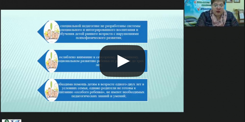 Вебинар "Система раннего выявления и ранней комплексной помощи детям от рождения до 3 лет, имеющим нарушения в развитии" - видеопрезентация