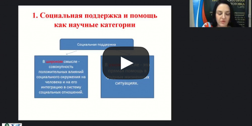 Международный вебинар "Социальная поддержка и помощь гражданам в контексте теоретического знания" - видеопрезентация