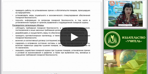 Организационные основы обеспечения пожарной безопасности организации - видеопрезентация