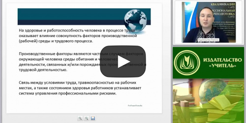 Международный вебинар "Опасные и вредные производственные факторы" - видеопрезентация