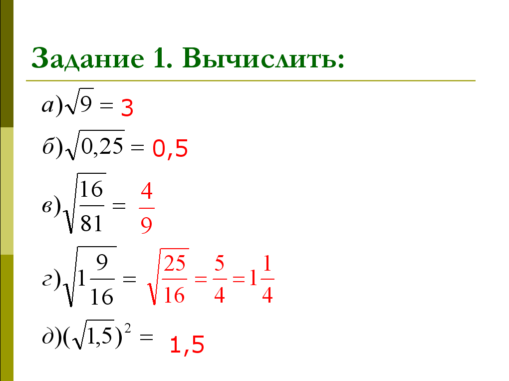 Корневые задачи